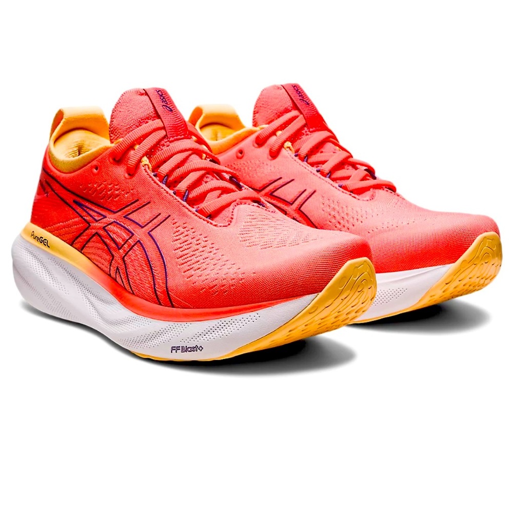 Asics Women's Coral Orange Performance Running Shoes sz 8